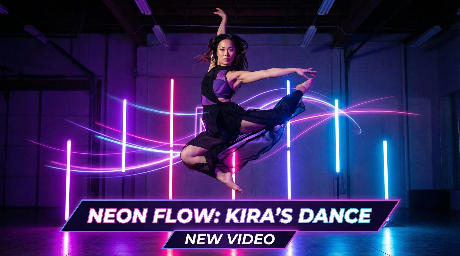 蘑菇视频霓虹舞者创意舞蹈视频